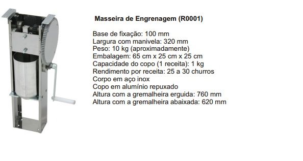 Masseira Engrenagem Teto