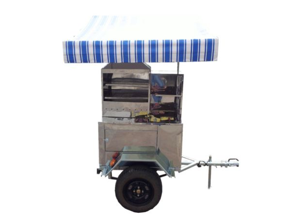 Carretinha De Espetinho Churrasquinho Com Caixa Térmica
