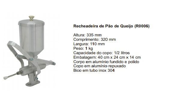Recheadeira de Pão de queijo